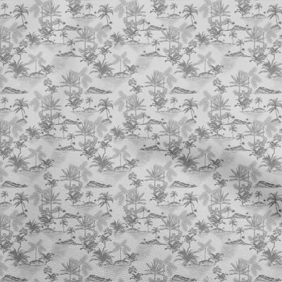 Cotton Flex Gray Fabric Tropical Quilting Supplies Print Sewing Fabric By The Yard 40 Inch