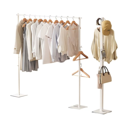 SUKIUZKI Clothes Drying Rack, Indoor Clothes Drying Rack, Laundry Dryer, Clothes Storage, with Hooks, Foldable, Stylish, Sturdy, Compact, Indoor/Outdo