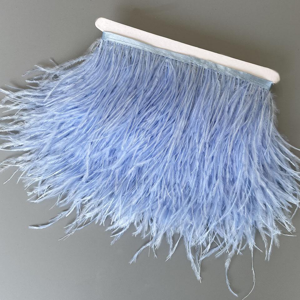 FeatherOstrich Feathers Trim 10 Meter 13-18 CM Feather Plumes Ribbon Selvage For DIY Wedding Dress Decoration Crafts Accessories