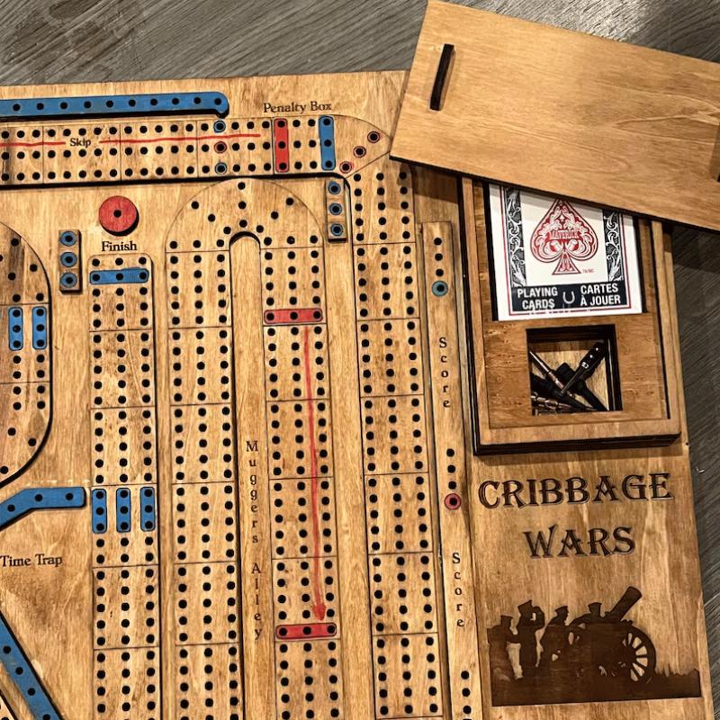Großes klassisches Cribbage Brettspiel Set Familienspiel Cribbage Kriegsspiel oder Familienbrett Eltern-Kind Spiel Set