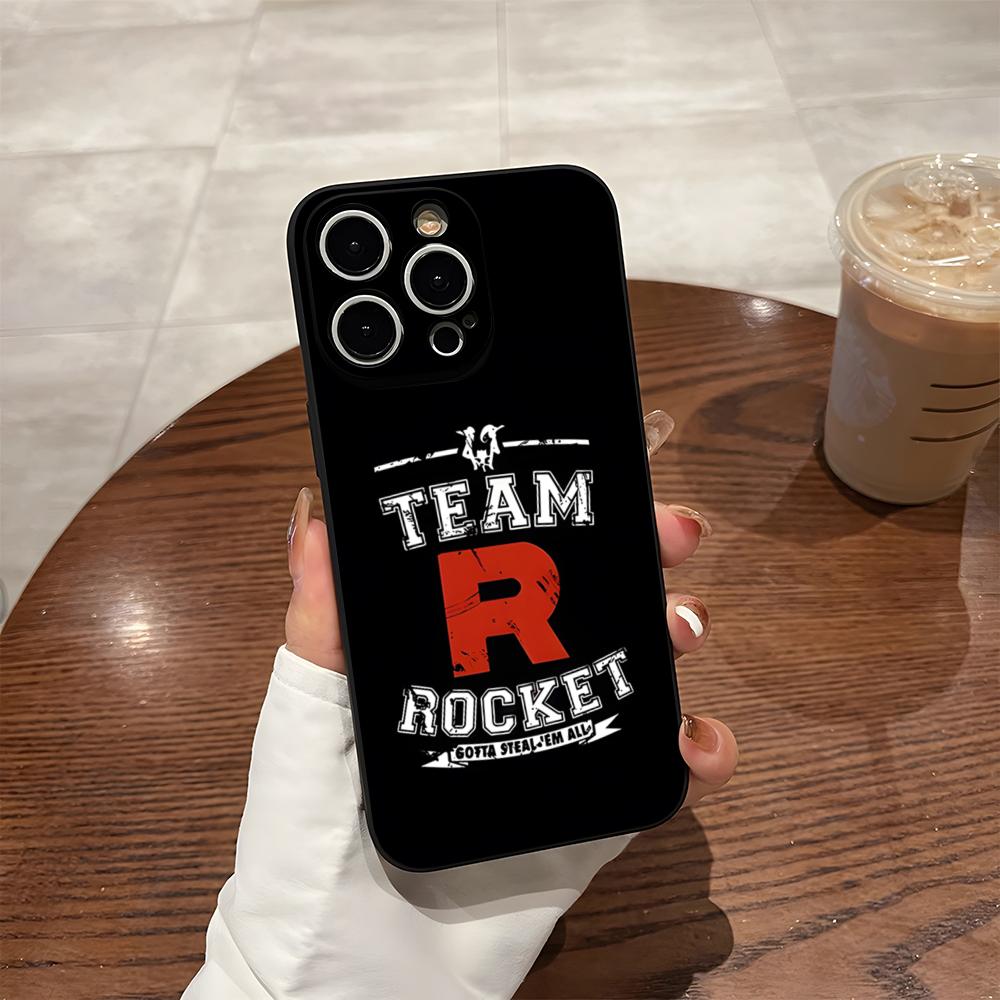 Cartoon Team Rocket Phone Case For Iphone 16 Pro Max 14 12 15 Plus 17 Pro Max 13 Pro 11 Xr X Xs 8 7 Plus Back Cover