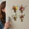 Dried Flower Refrigerator Magnet Handmade Natural Plants Decorative Fridge Magnet Home Office Whiteboard Locker Decor Housewarming Gift