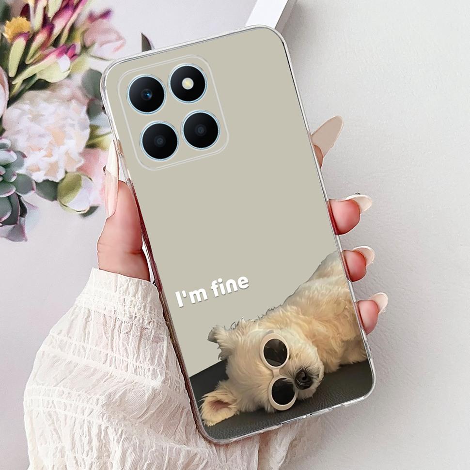 For Huawei Honor X6a Case Cute Animals Soft Silicone Phone Cases For Honor X 6A 6B X6a X6b HonorX6a Cover Ultra-thin TPU Housing