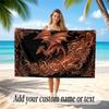 Dragon Theme Beach Towel Personalized Custom Name & Text Soft Quick Dry Beach Towel for Swimming Travel