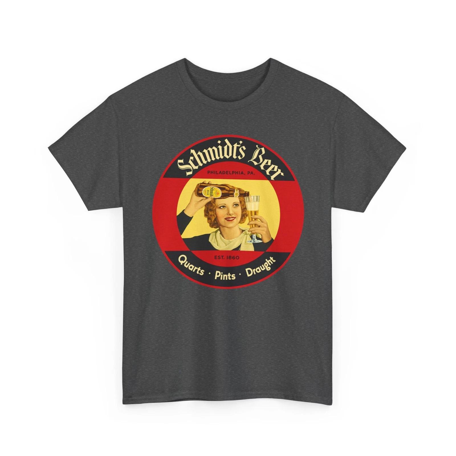 Schmidt s Quarts Pints Draught Pretty Girl Pouring Beer Retro Breweriana T-Sirt 2XL