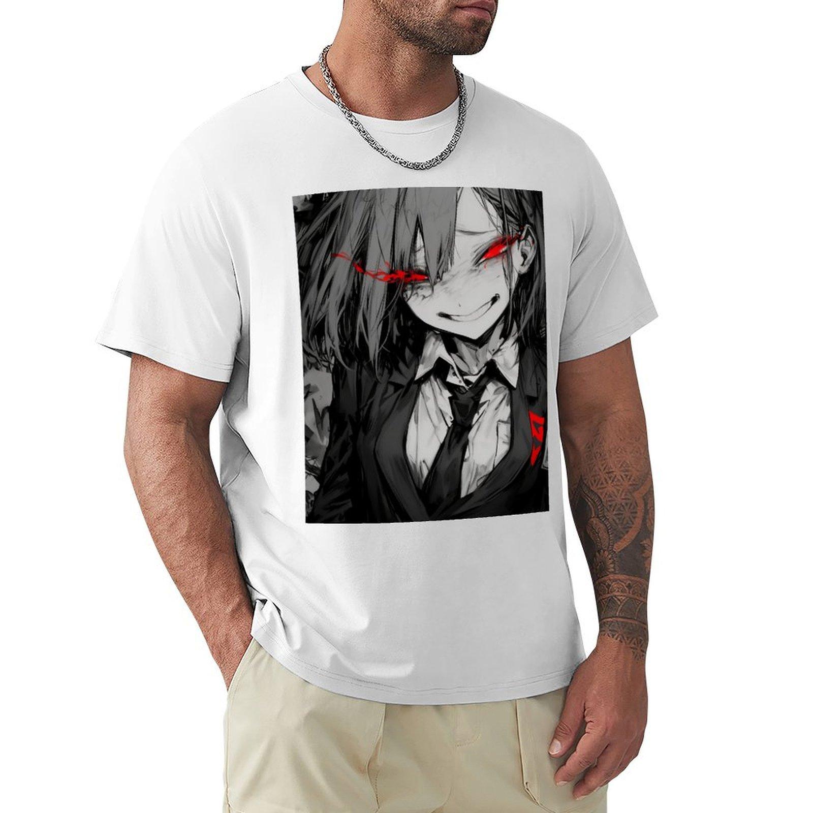 Creepy Pop Red Eye Glow Tshirt Gym Wear Breathable Short Sleeve Tee S