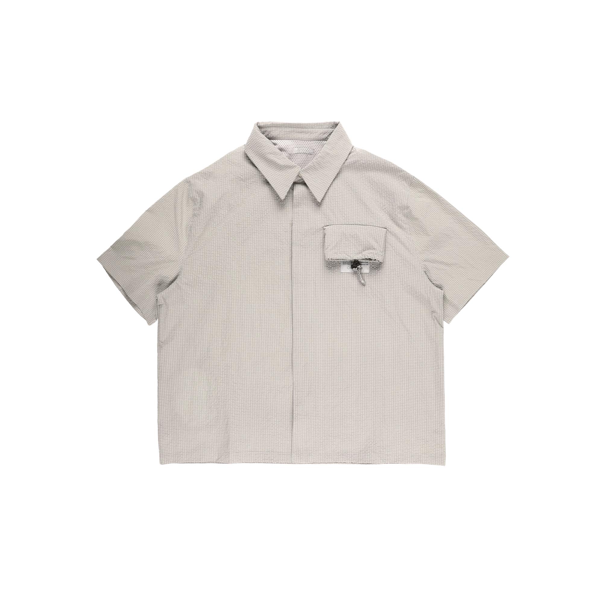 The World Packable Seersucker Half Shirts Ivory 1