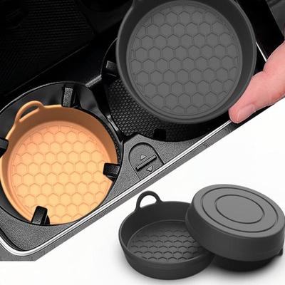 2Pcs Anti-Slip Coaster For Car Stable Food Grade Silicone Gel Drink Holder Pad Universal Auto Cup Holder Coasters Silent Cup Pad