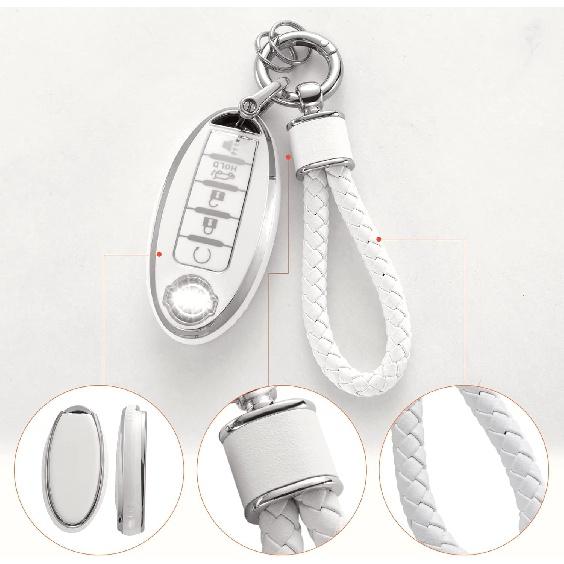 Nissa Schlüsselanhänger-Abdeckung mit Schlüsselanhänger, weiche TPU-Schlüsselhülle, passend für Altima Rogue