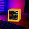 Russian Smart WIFI Weather Forecast Station Clock for Gaming Desktop Decoration. DIY Cute GIF Animations and Electronic Album