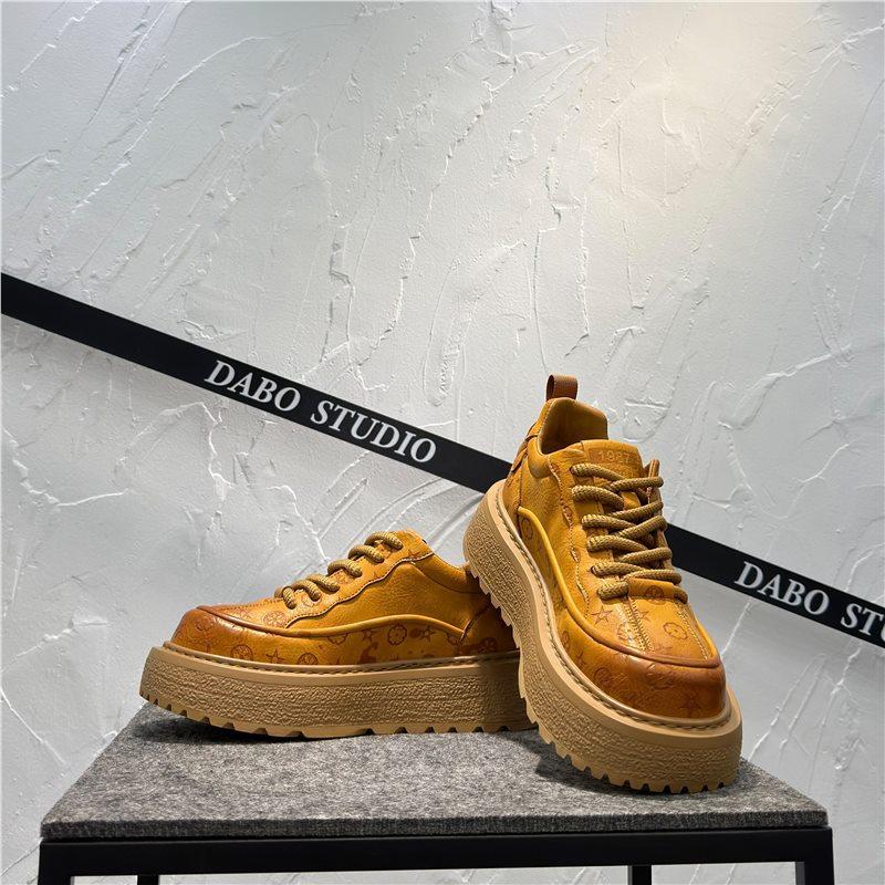 Casual shoes new lightweight lace-up low-top shoes trendy platform shoes old black board shoes bc