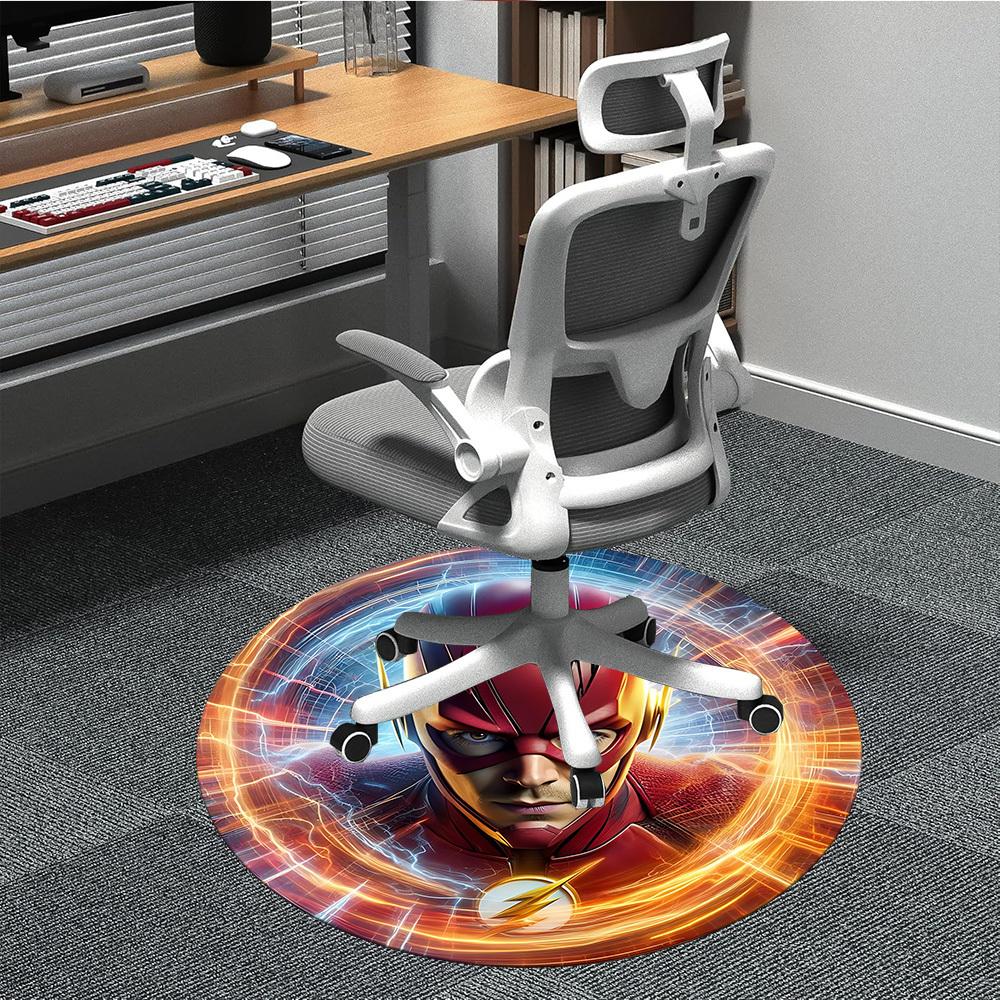 

1pc Flash superhero Chair Carpet for Office Non-Slip, Indoor Non-Slip Washable Carpet, Non-Shedding Mat For Office yy251030055 80cm by 80cm