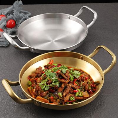 Edelstahl-Reistopf mit Meeresfrüchten, Paella-Pfanne für zu Hause, Picknick-Snack-Teller, Kochgeschirr, Kochtopf, Trockentöpfe mit Griff für die Küche