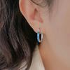 1 Paar Creolen für Damen, Kunstmondstein, geometrisch, rund, Kreisform, leicht, glatte Legierung, Ohrschmuck für Geburtstag, Jahrestag, Valentinstag