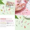 Pack of 50 Alloy Ribbon Pendant Beads for DIY Crafts Metal Drop Oil Choker Charm