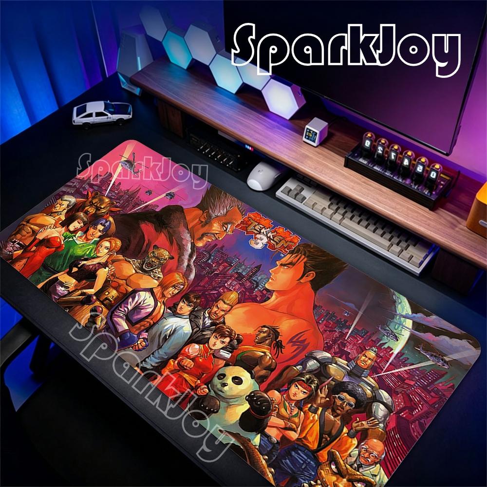 Fighting Game TTekken Mouse Pad Large Keyboard Gamer Mousepad Xxl NonSlip Rubber Gaming Mouse Mat Laptop Keyboard Mouse Carpet