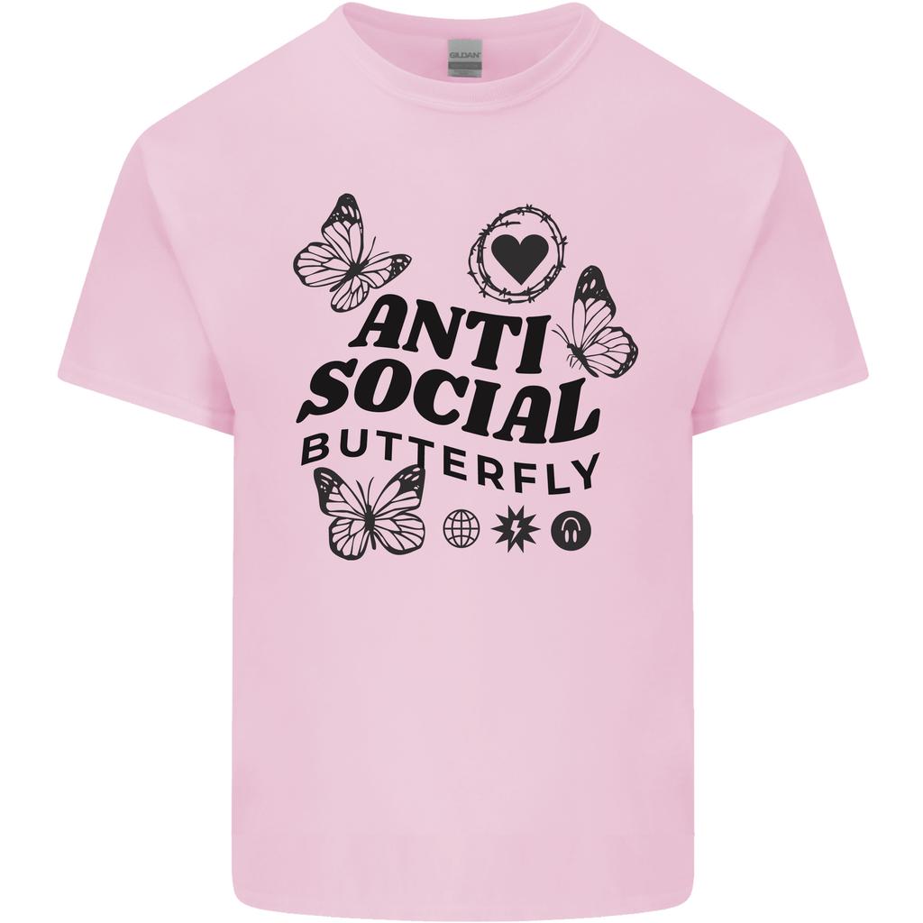 Antisocial Butterfly Unisexs Light Cotton TShirt