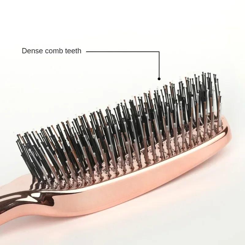 New Scalp Cleaning Electroplating Massage Comb Household Gold-plated Comb Dry And Wet Dual-use Electroplating Hairdressing Comb