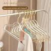 10Pcs Non-marking Transparent Glitter Hangers Non-slip Clothes Drying Rack Laundry Hanger  Wardrobe