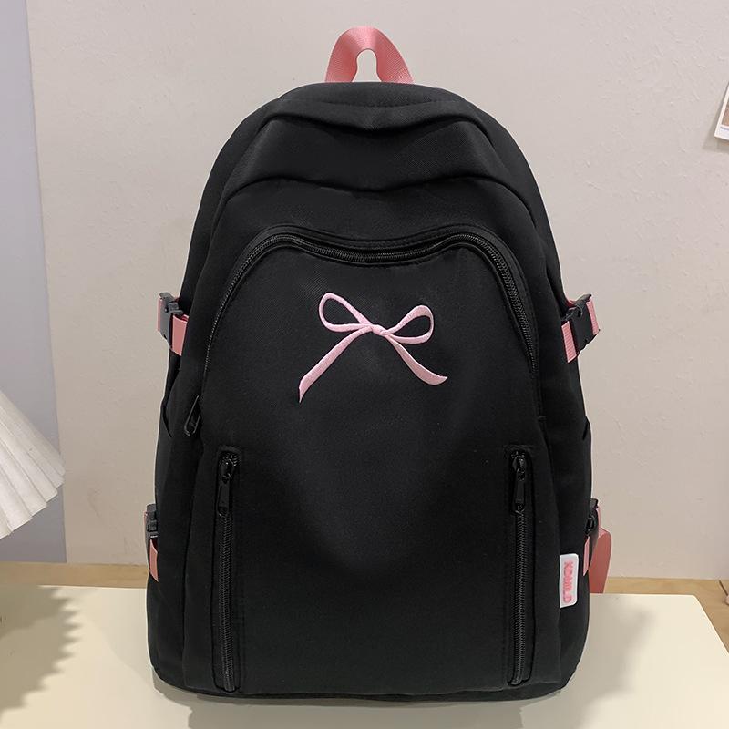 

Школьные ранцы для детей, учеников начальной школы, девочек, учеников средней школы с бантами и маленькими рюкзаками