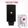 HG140 15W 30W 45W 60W 75W 100W 150W Industrial Cabinet 35mm Din Rail Type Fan Heater  PTC Sermiconductor Thermostat with NC KTO