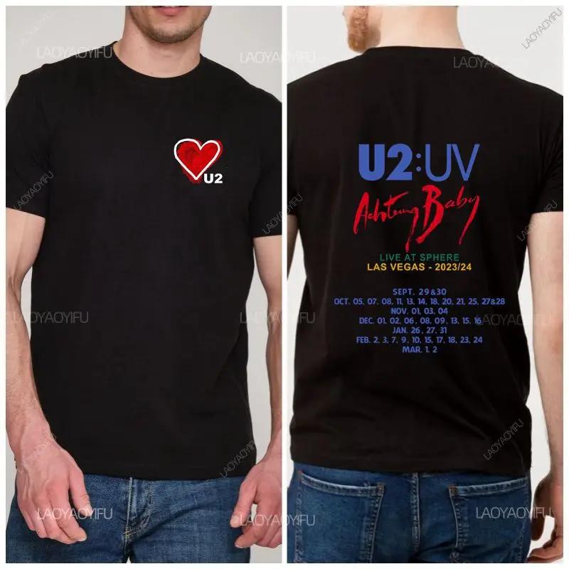 U2 Vintage Rockband Grafisk T-shirt Unisex Hip Hop Streetwear Fanpresent Alternativ Musik T-shirt Unisex Unisex