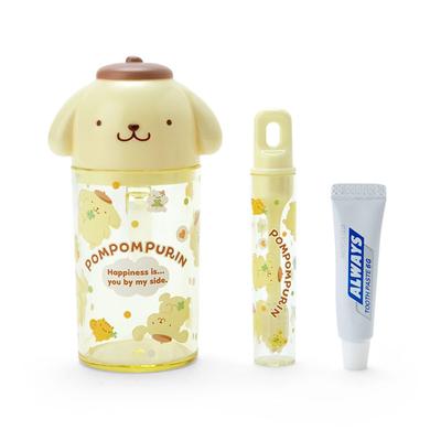 Sanrio Sanrio Pompompurin Conjunto de escova de dentes Conjunto de escova de dentes Pudim POMPOMPURIN 12 x 7 x 5 cm Personagem SANRIO 983918 (SANRIO) &