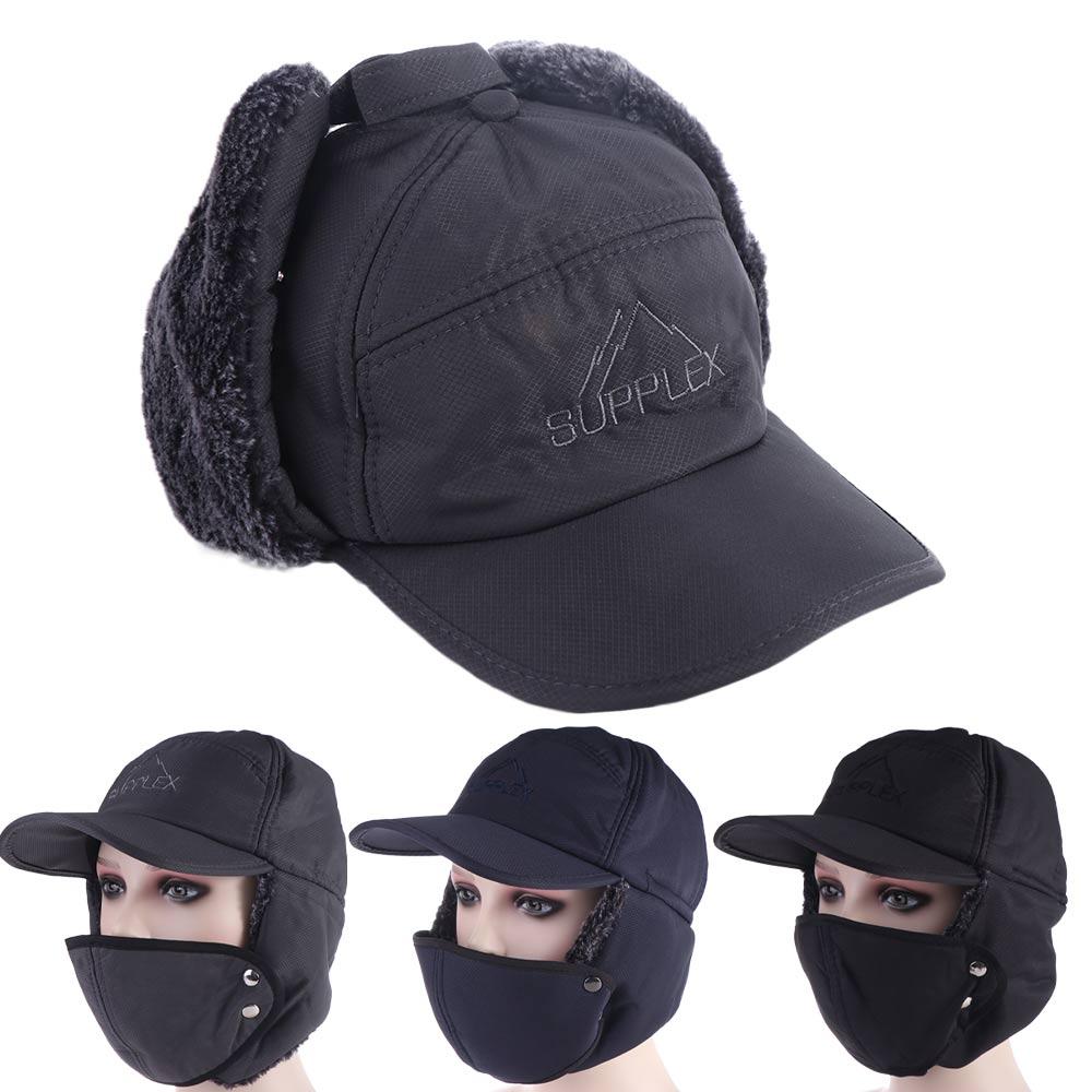 Acrylic Fibers Windproof Ear Protection Pilot Hat Winter Warm Ear Caps  Cycling Accessories