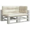 3 Piece Pallet Cushions Cream Fabric