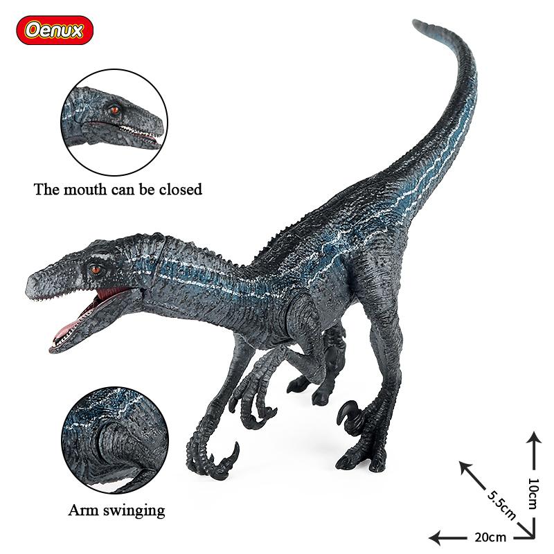 Figurine Oenux Dinozauri Jurasici T-Rex Velociraptor Spinosaurus Dilophosaurus Model Animal Figurine de Acțiune Colecție Jucărie pentru Copii