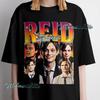 Spencer Reid Vintage Style Graphic Tee, Faded Retro Design