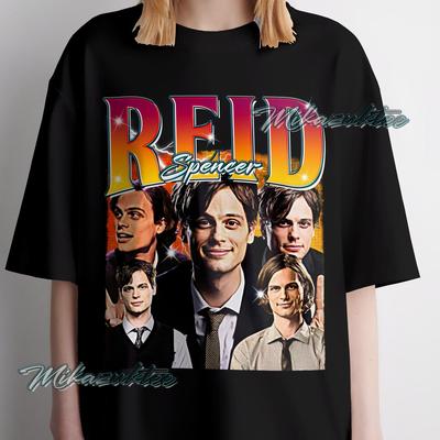 Spencer Reid Vintage Style Graphic Tee, Faded Retro Design