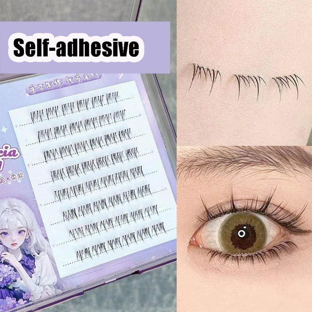Press On Segmented Eyelashes Natural Long Individual Eyelash  DIY Eyelash Extension