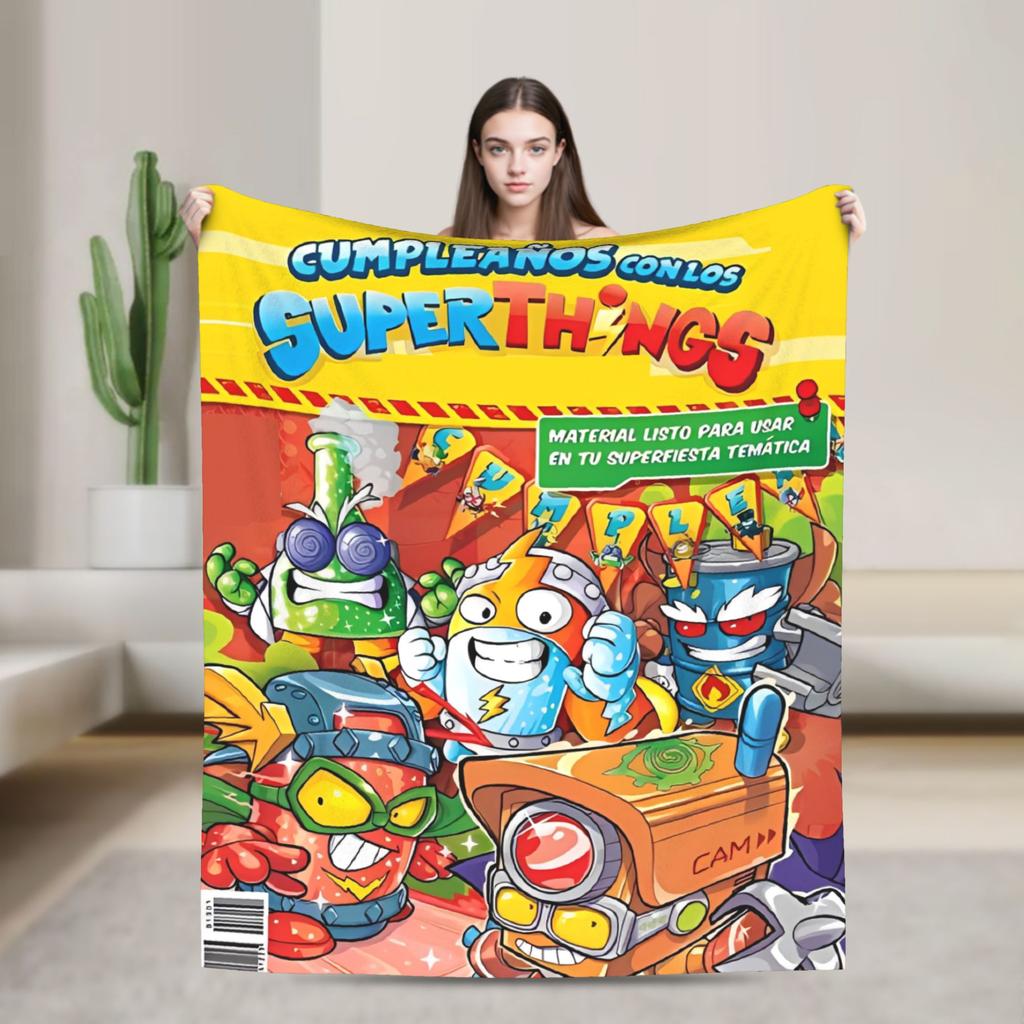 Super Zings Game  Soft Warm Blanket Superthing Travel Plush Throw Blanket Funny Home Decor Flannel Bedspread Sofa Bed Cover