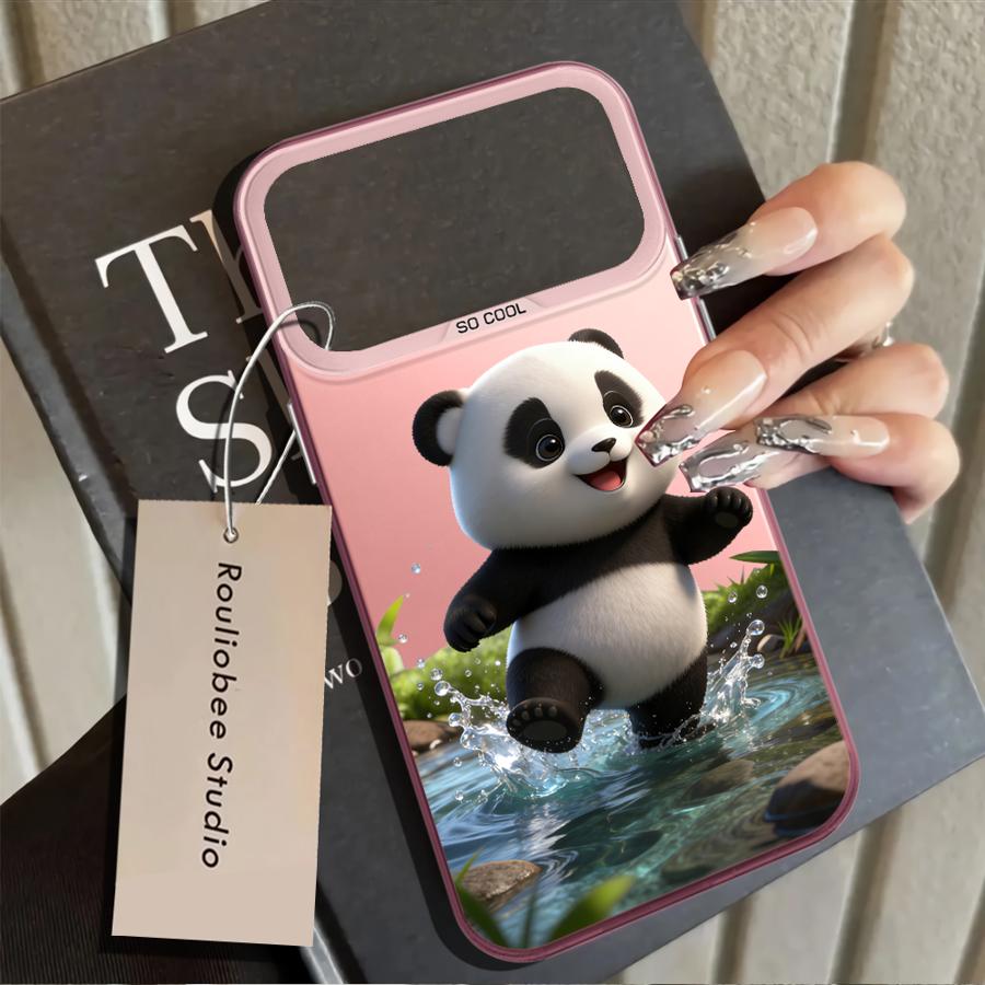 Chubby Panda Back Phone Cover Case for iPhone 17 Pro Max 11 XS 13 Pro XR 12 Air 15 Plus 16 14