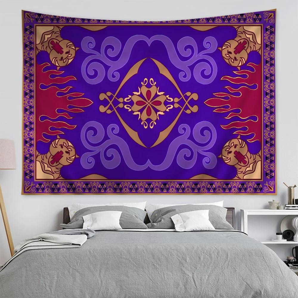 

VIKAMA Premium Bohemian Mandala Tapestry American Vintage Pattern Cartoon Wall Art Retro Home Decor for Bedroom Dorm Home 74x94cm(29x37in)