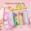 Rulers Pencil Eraser Set Colored Crayons Stationery Gift Box Study Stationery Set  School Supplies