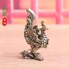Elegant Antique Brasses Phoenixes Sculpture Spreading Wing with Auspicious Cloud Base Chinese Mythologies Bird Ornament Gift