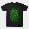 Men Black Print T-shirt Ladybug And Clovers No-Cut Transfer Paper Print Cotton Tshirt