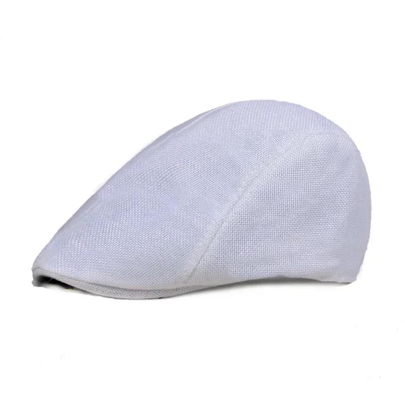 New Men Vintage Cotton Berets Women Fashion Flat Visor Cap Casual Berets Retro Hat Dad Autumn and Winter Unisex Adjustable Hats