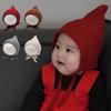 Cartoon Baby Ear Protection Hat Autumn Winter Warm Infant Earflap Cap Cute Solid Color Kids Lacing Beanie Caps