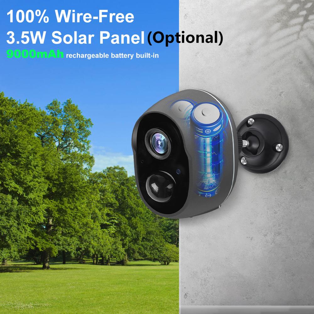 S1B Tuya Smart Life APP Battery Powered IP65 Outdoor WIFI 3MP Surveillance Siren CCTV PIR Motion Detect Camera Alexa Google