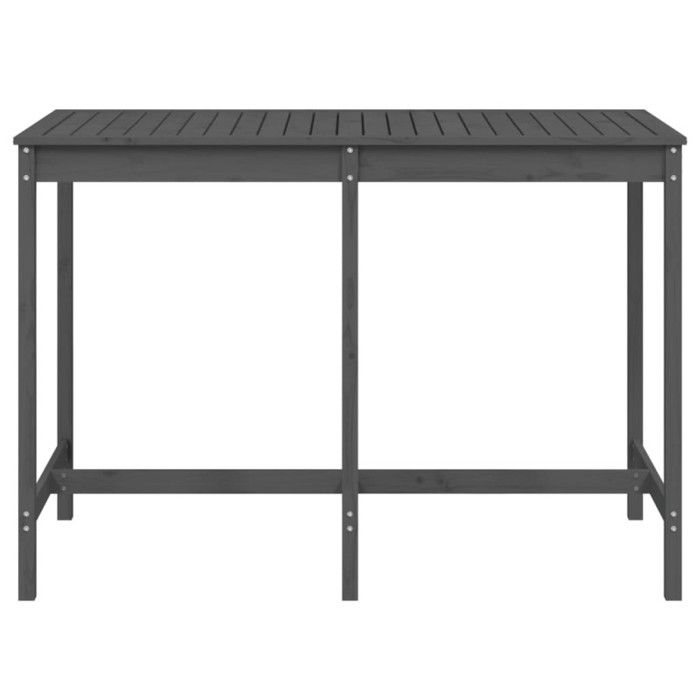 VidaXL Table de jardin gris 159,5x82,5x110 cm bois massif de pin 824097