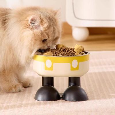 Gamelles surélevées pour chat Gamelle pour animal de compagnie en acier inoxydable avec base antidérapante Gamelles pour animal de compagnie amovibles