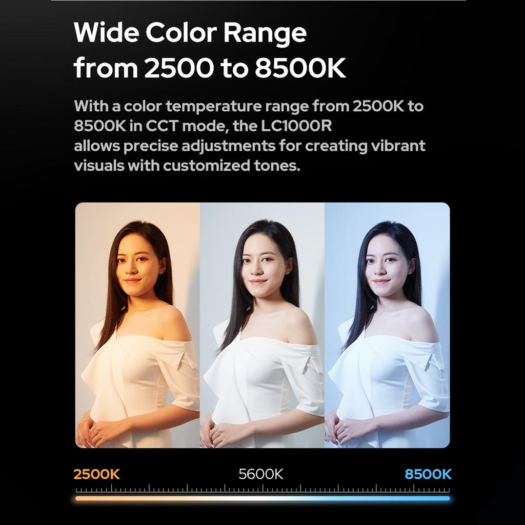 Godox LC1000R Handheld RGB Lichtstab 100W LED Videoleuchte Stab 2500K-8500K CRI96+ Dimmbar 15 FX