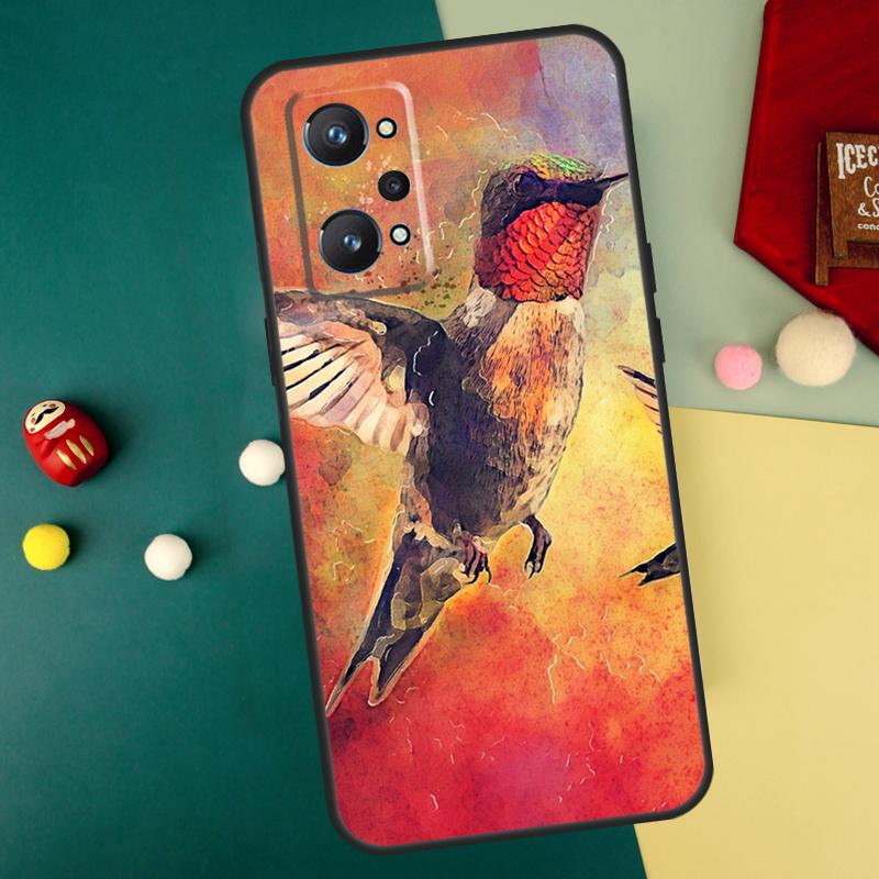 Hummingbird For Realme GT7 Pro 15 13 10 11 12 14 Pro Plus C55 C71 C75 C67 C63 C61 C53 C35 C65 GT6 Case