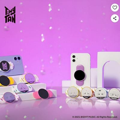 BTS TinyTAN Uchwyt na telefon z chwytakiem Zestaw (2 SZT. Edycja dla Członków)
