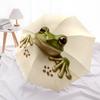 Frog pattern, automatic folding umbrella, portable and foldable design, 8 ribs, a Christmas or birthday gift.