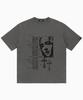 SAINTPAIN Sp Lettering Maria Short Sleeve T-Shirt Charcoal