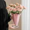 Solid Color Creative Glass Vase INS Desktop Decorating Flowerpot Wedding Decor